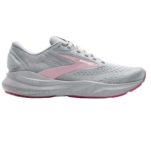 Brooks Adrenaline GTS 24 Women's Gray and Pink Athletic Shoes Size 9.5 Wide - Picture 2 of 16